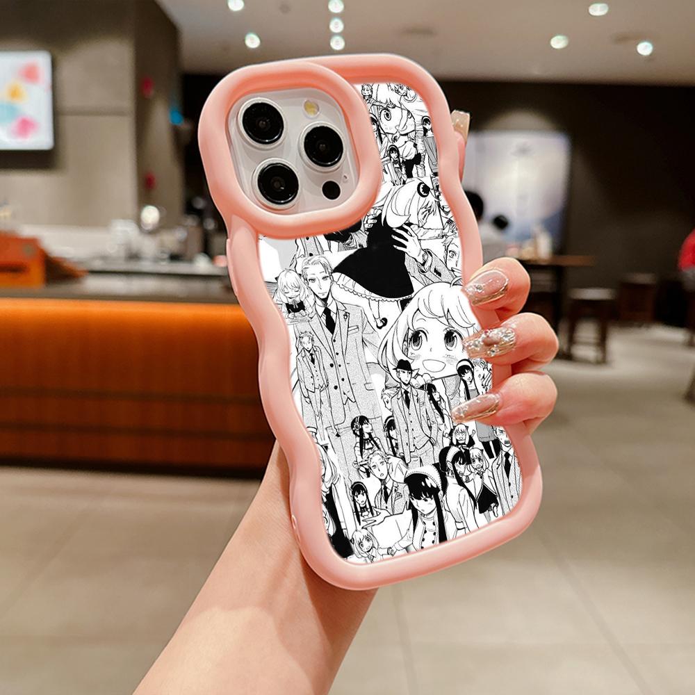 

Ae98 SPY×FAMILY Anime Art Защитные чехлы для телефонов для Samsung S23 S24 Ultra A15 A55 A14 A13 A25 A54 A51 A04s S20 FE Big Wave Задняя крышка из ТПУ Samsung S24 5G