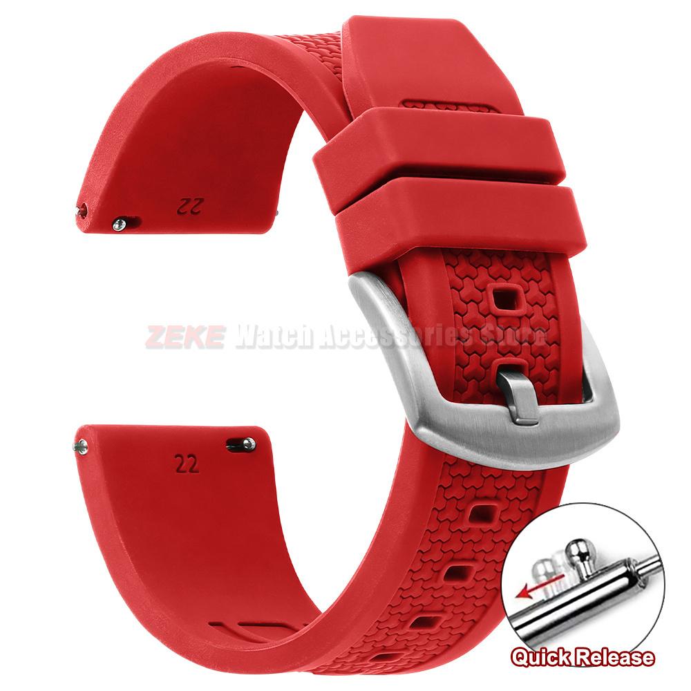 20/22/24mm for Rolex Rubber Strap for Omega Universal Men Silicone Watch Band for Seiko Quick Release Sport Waterproof Wristband