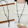 Contemporary Alloy Peanut Necklace Fashion Statement Adjustable Neckchain Versatile Day to Night Accessory
