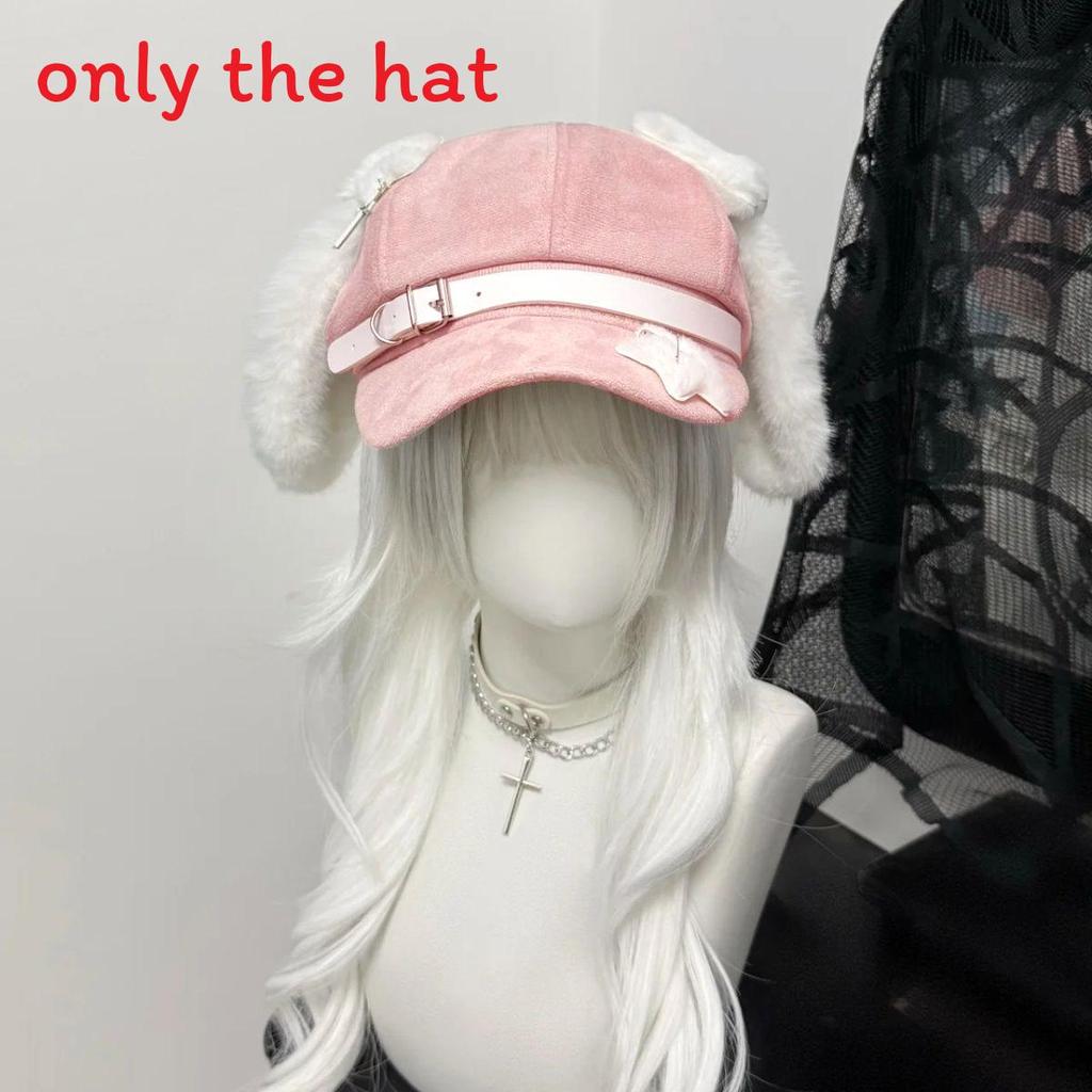 

Cute Grey Dog Ear Beanie Hat With Warmth And Windproof For Fall Winter Wear