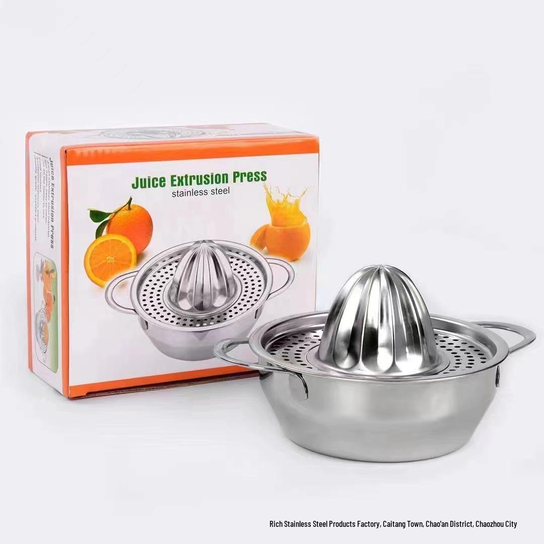 Stainless Steel Manual Juicer with Filter for Citrus and Small Pot for Noodles
