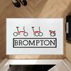 Abstract Art Bicycle Brompton Door Mat Floor Mats Non-slip Pad Rug Slip-resistant Clean Feet Entrance Mat Decoration for Bedroom