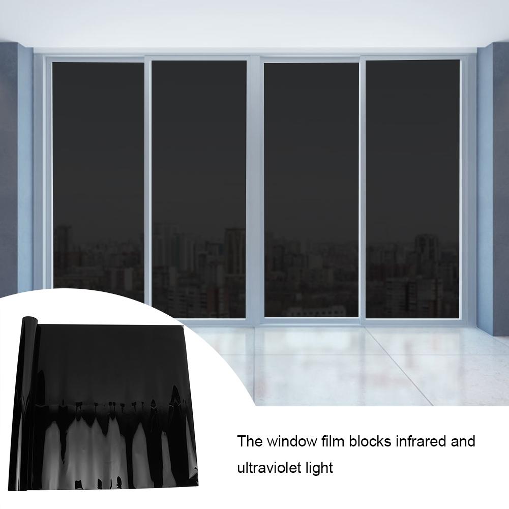 0.5x3 Meters One Way Black Color Sun Film Window Privacy Protection Film for Home Office  Less Than Br More Than