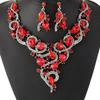 Retro Modeschmuck Set: Elegantes Halsketten-, Ohrring- und Armband-Set für Abendkleider