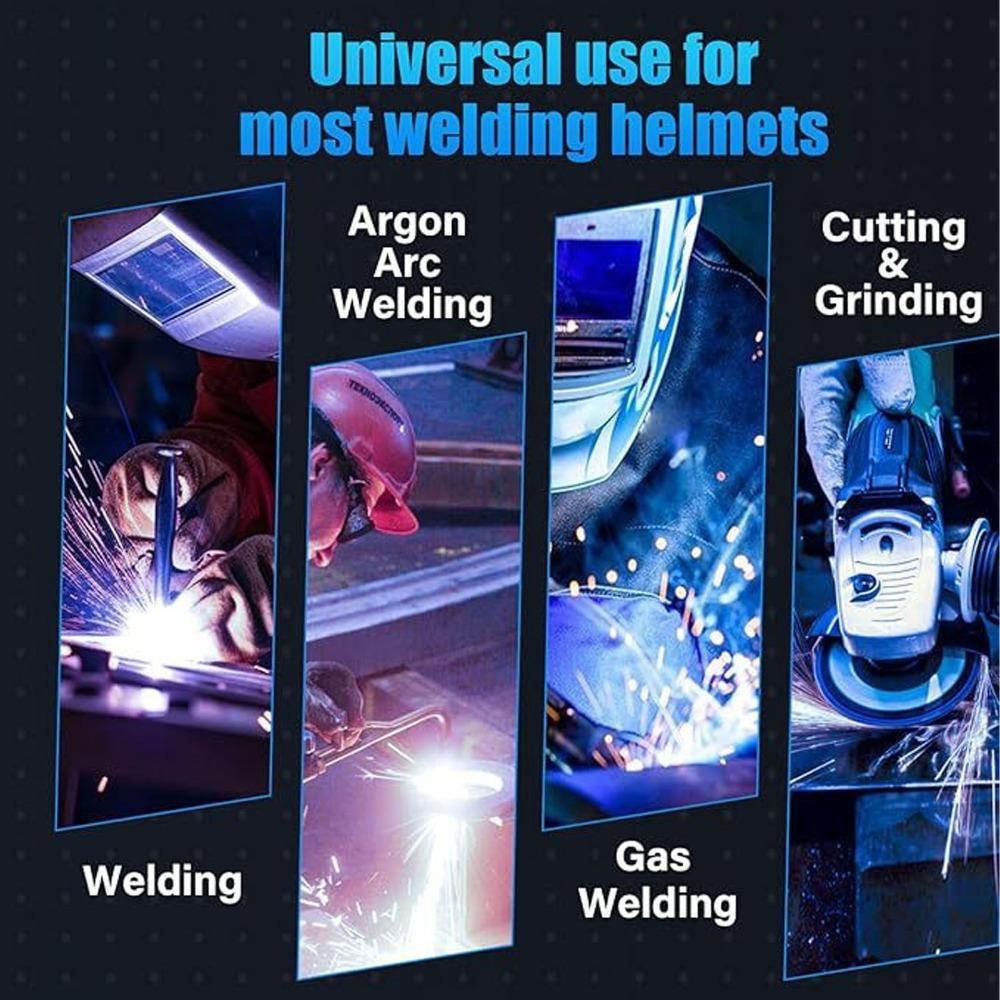 20 Pcs Replacement Welding Helmet Lens Solar Auto Darkening Replacement Lens Kit Industrial