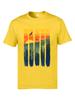 Mountain Sunset Print T-shirt Summer Fashion Casual Men's and Women's T-shirt Pure Cotton Casual O Collar Loose Short Sleeve