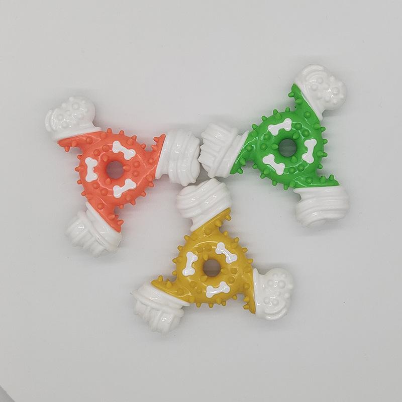 Nylon Chew Triangle Bone: Bite-Resistant, Teeth-Cleaning Dog Toy for Interactive Chewing & Boredom Relief