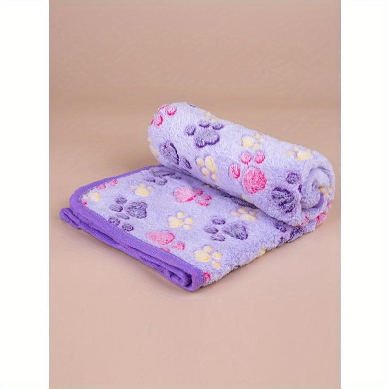 1 Pakke Lilla Hundepoteavtrykk Fleecepledd, Mykt Kjæledyrpledd For Små/Middels/Store Hunder & Katter, Tynt For Sommer