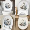 Painted Noble Swan Bathroom and Toilet Toilet Stickers for Beautification and Decoration