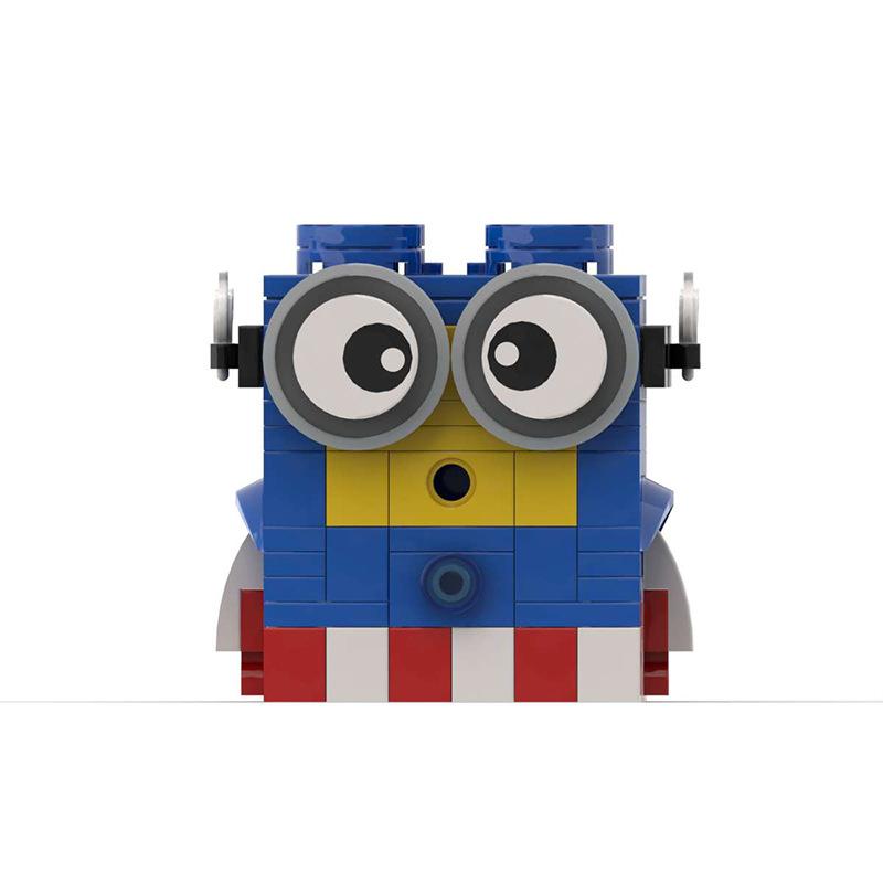 Building Block Compatibility, American Team Minions, Puzzle Assembly And Decoration Are Funny, Model Gift Set American Team