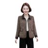 2025 Spring/Fall Women's Plaid Jacket - Casual Fashion for Middle-Aged & Elderly