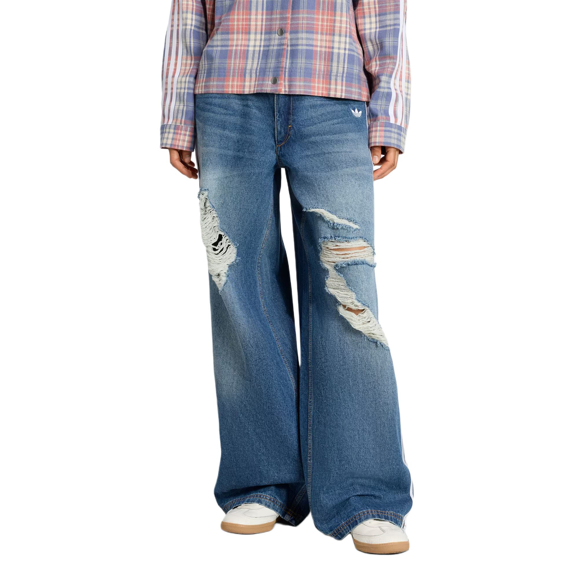 Adidas Originals ripped-detailing striped jeans KE3300 2632