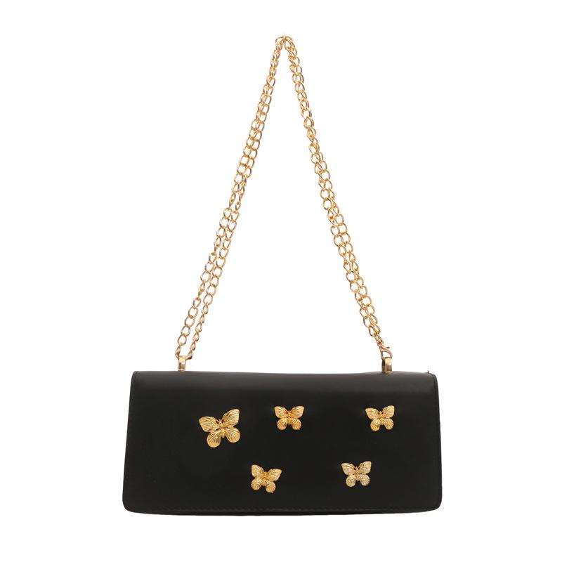 2024 Trendy Mori Style Studded Butterfly Baguette Crossbody Bag for Women