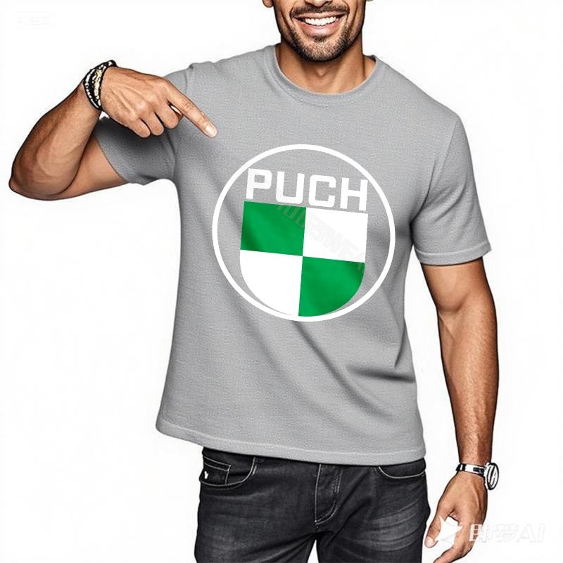 Tshirts for Unisex Adult Fashion Tshirt Puch Logo On Tshirt Daily Wear Lightweight Tee Fashion Black Crew Neck Tshirt