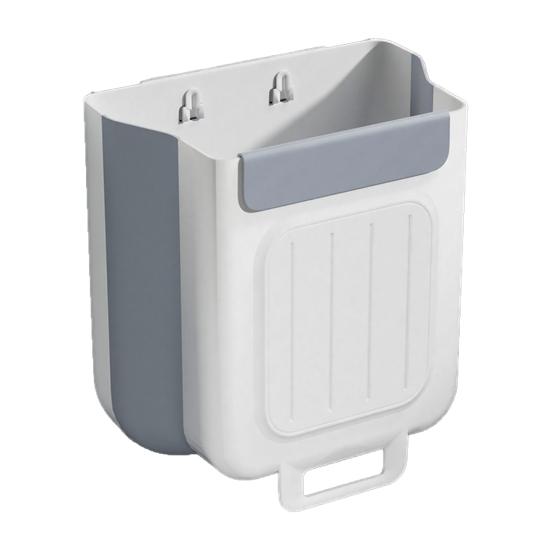 Foldable Garbage Container Cabinet Mounted Trash Bin, Compact Hanging Can, Kitchen Waste Bin Space Saving for Bathroom Office And Small Collapsible