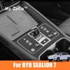 For BYD Sealion 7 EV 2024 2025 2026 Accessories New Car Carbon fiber Interior Decoration Cover Stickers ABS Accessories