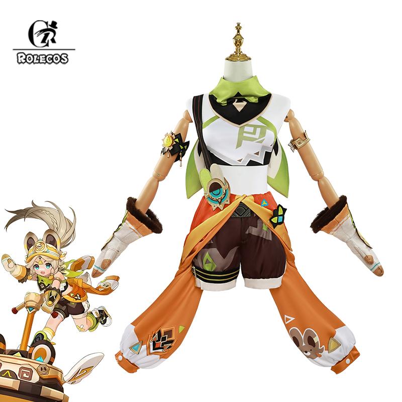Game Genshin Impact Kachina Cosplay Costume Natlan Mottled Gold Yet Unsmelted Uthabiti Women Halloween Party Outfit