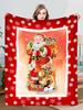 3D Christmas Printing Theme Flannel Throw Blanket Soft Lightweight Warm for Living Room Bedroom Bed Sofa Couch Kids Adults Gifts