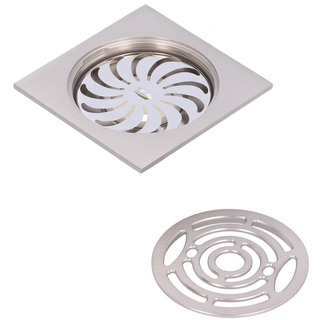 Brushed Shower Floor Drain Copper Floor Strainer for Kitchen Bathroom Balcony Supplies