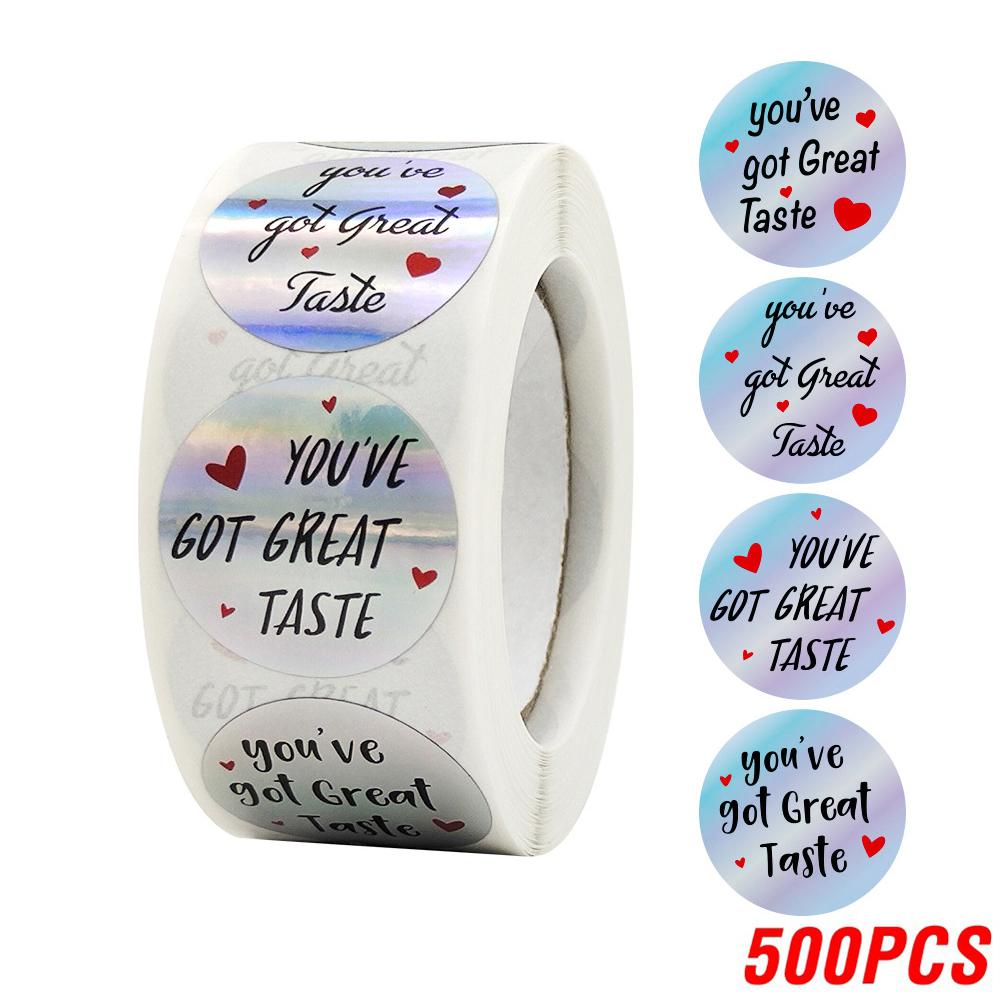 500pcs Rainbow Laser Thank You Stickers 1inch Small Business Stickers Adhesive Labels for Boutiques Wrapping Supplies