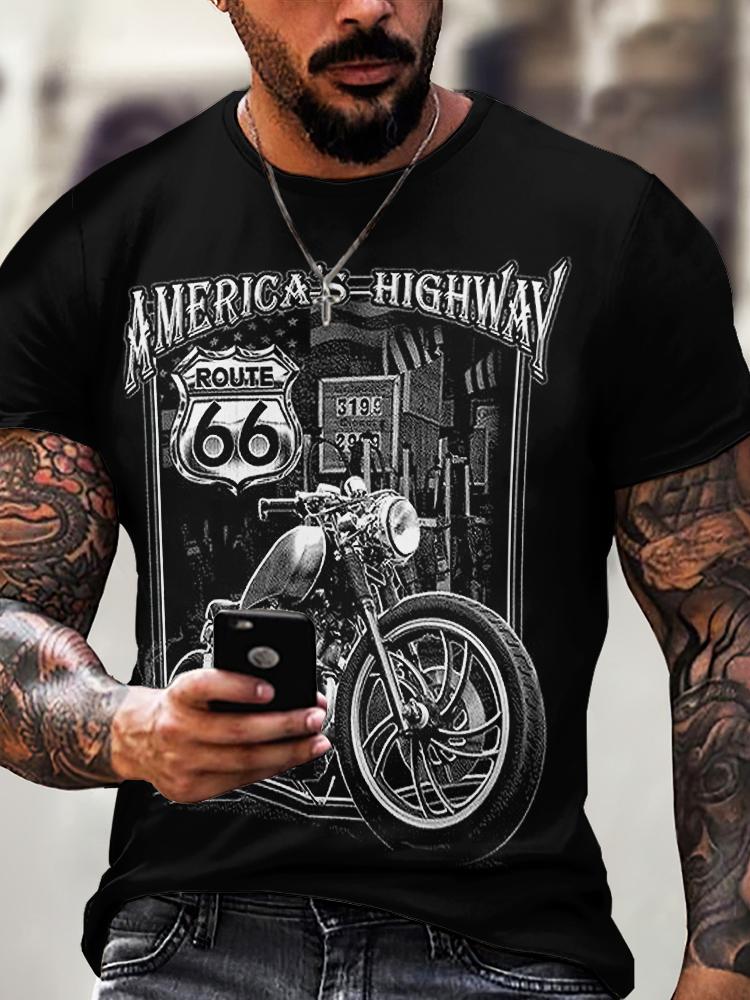 Vintage Street Exploration 3D-gedrucktes Herren-T-Shirt Neues Trend-T-Shirt Vintage Locker Sommer Rundhals Kurzarm Unisex-Oberteil