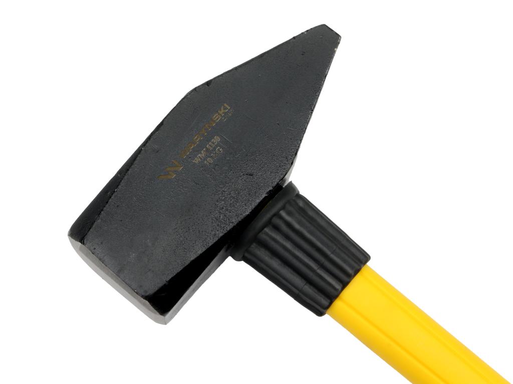 10 Very Heavy Locksmith' Hammer with a Fiberglass Handle, for Construction Workshop Work, Waryński