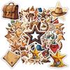 35pcs-150pcs Western Western Decals Vintage Star Star Sticker Pack Cowboy Stickers For Phone Laptop