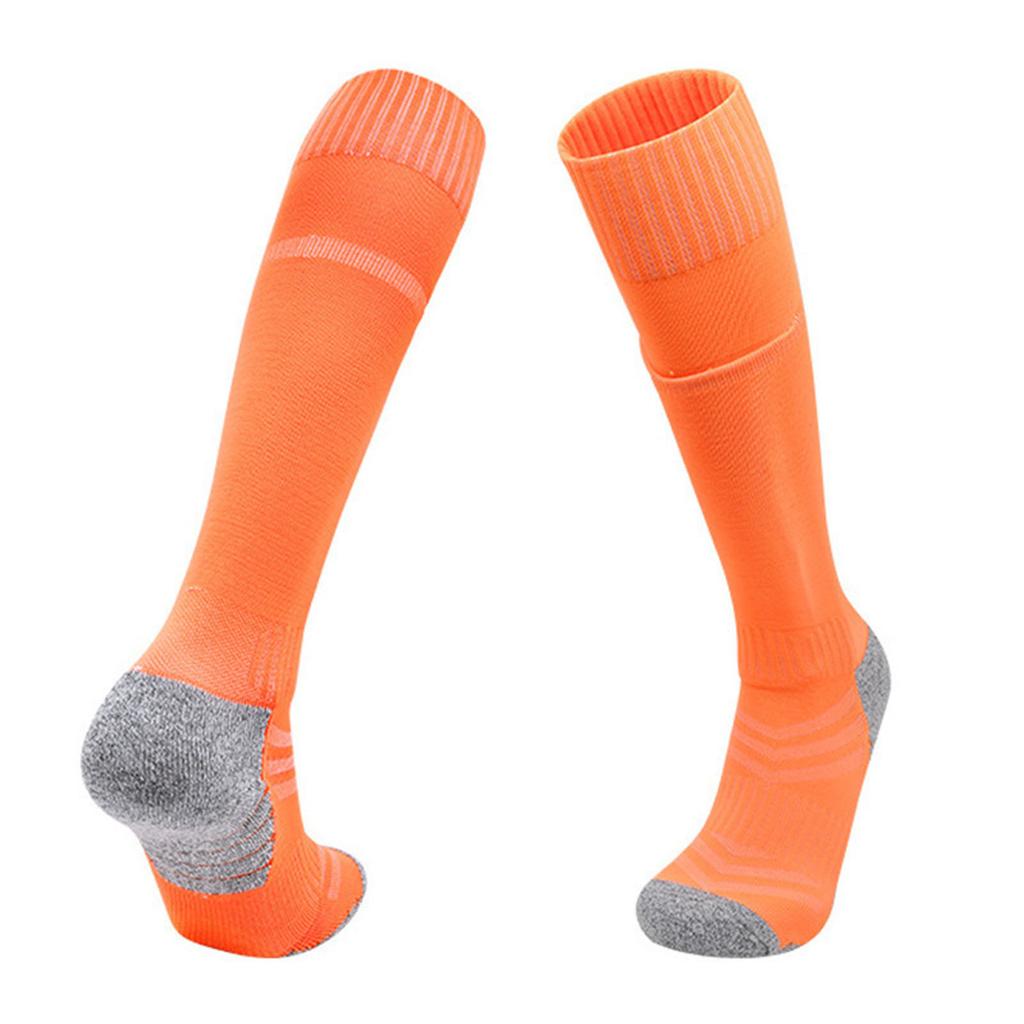 Long Soccer Socks with Shin Guard Support, Mens Knee High One-Piece Football Socks, Training Socks