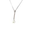 Les Trésors De Lily [N7167] - Designer Necklace 'Sissi' Ivory Silver (rhodium-plated) - 30x6 Mm
