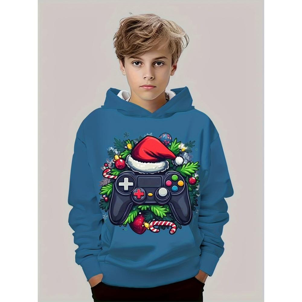 2026 Kids Boys Clothes Christmas 3D Printed Hoodie Long Sleeve Casual Winter Pullover Sweatshirt Fashion Party Children Hoodie