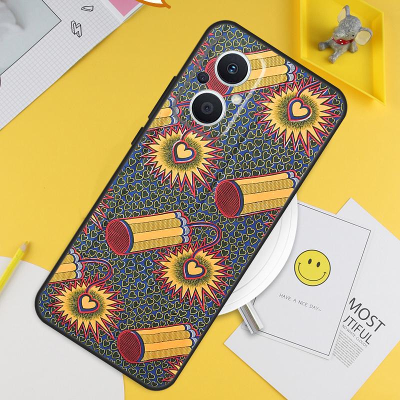 African Wax Print Design Cover For OPPO Reno 8 Lite 10 7 6 5 4 3 2Z 4Z 5Z 8T OPPO Find X3 Neo X5 X6 Pro X2 Lite Case