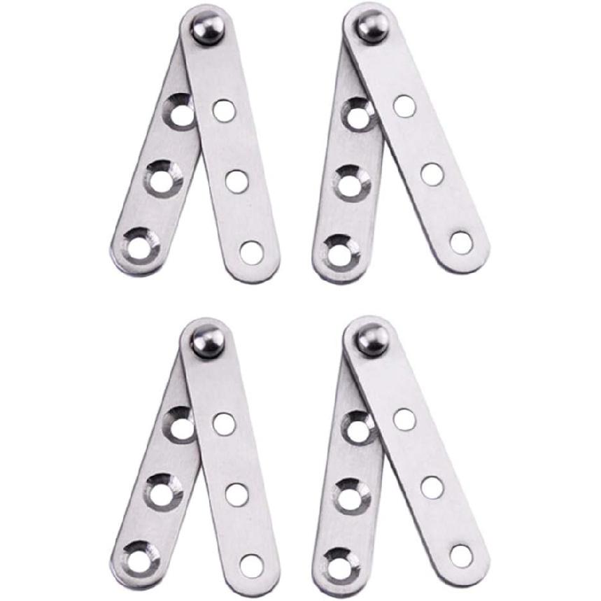 4 Stainless Steel 360 360-degree Rotating Hidden Hinge,Door Pivot Hinge Stainless Steel Drawer Window Door Accessories Suitable for Door