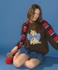 RONRON Ribbon Cat Mohair Pullover Knit Brown