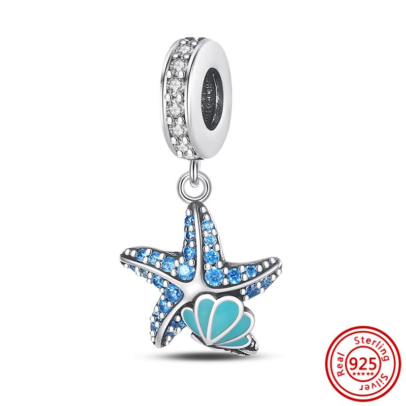 925 Sterling copper Colorful Balloon Flower Dolphin Crab Rabbit Butterfly Beads Fit Original Pantaro Charms Bracelet DIY Zircon