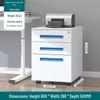 Under-Desk Metal Filing Cabinet with Lock, Mobile Office Storage Cabinet, Small Drawer Cabinet