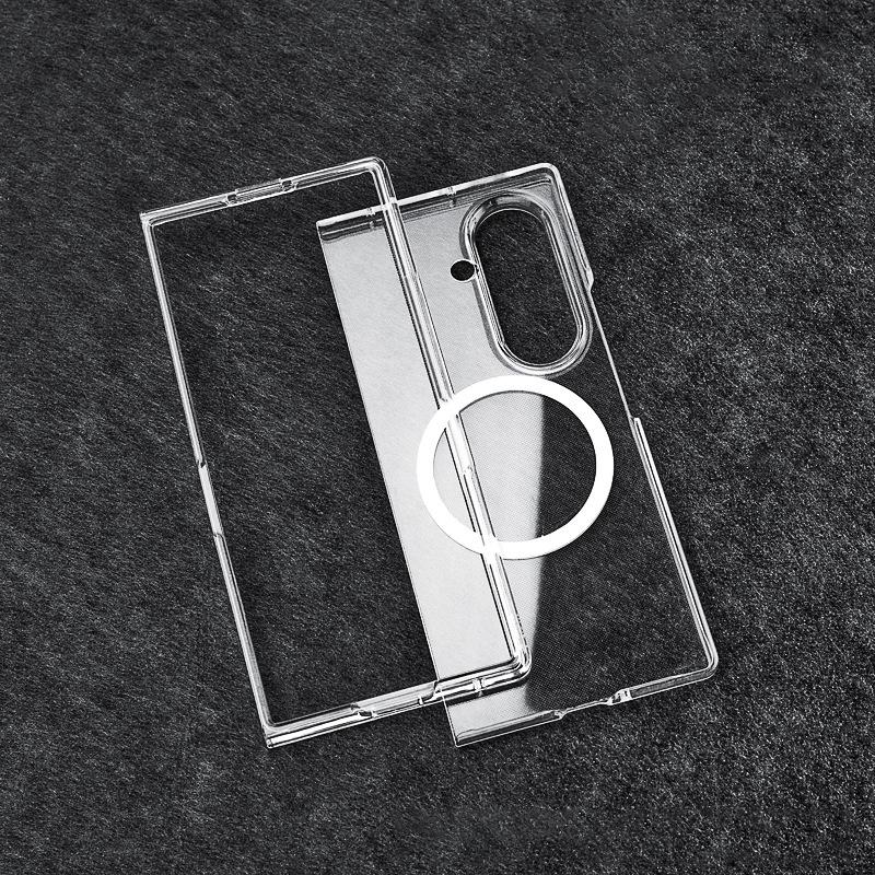 Anti-Scratch Full Protective Case for Samsung Galaxy Z Fold 7 4 5 6 SE W25 Clear Magsafe Foldable Reinforced Toughness PC Cover