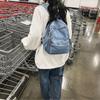 Japanese Style Denim Backpack Y2K Solid Crossbody Bag Portable Vintage Handbag  Women&Men