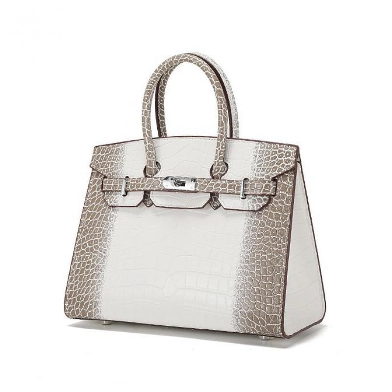 Womens Crocodile Texture Shoulder Bag Large