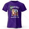 Retro Surfing Badge Printed Unisex T-shirt Tops Retro Wave Graphics Beach Club Wear