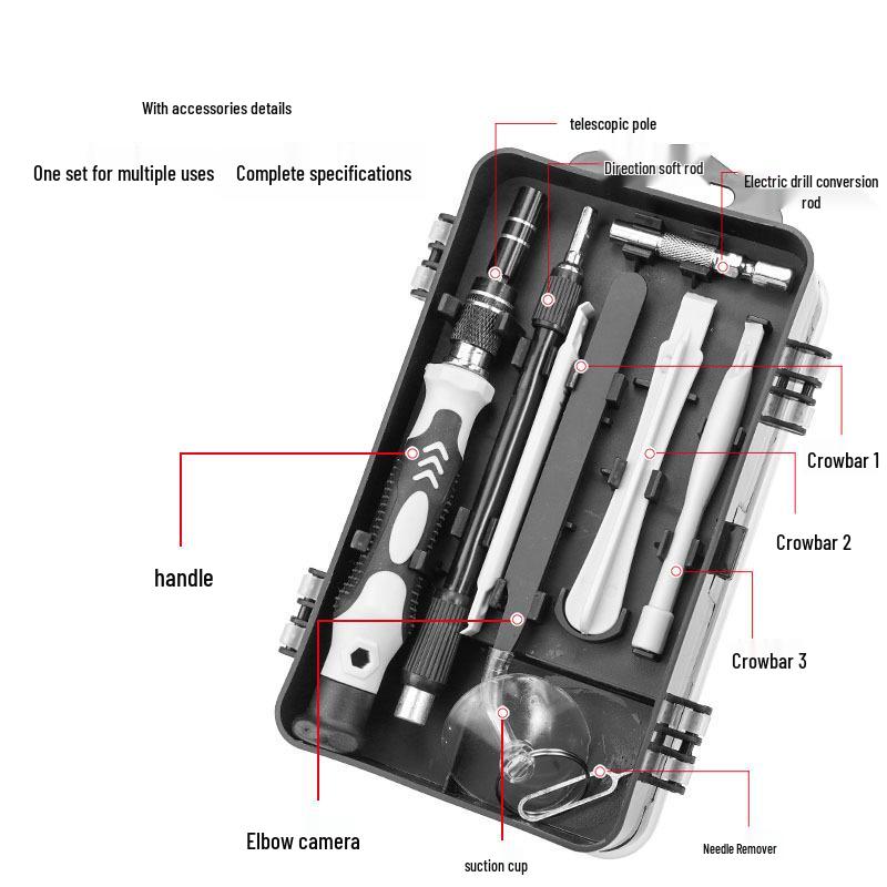 115-in-1 Multi-function CRV Screwdriver and Disassembly Tool Set for Watch Repair