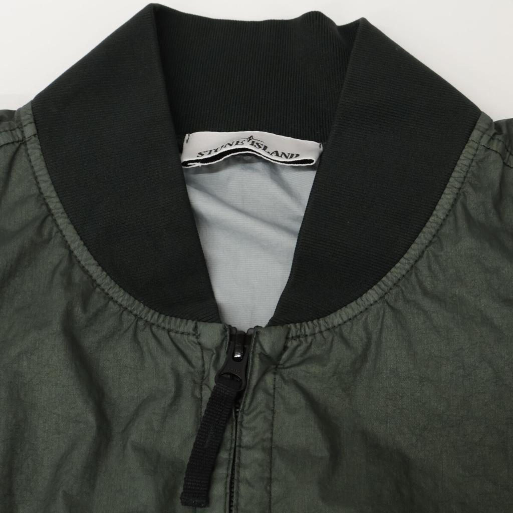 STONE ISLAND [Excellent Condition/Domestically Manufactured/24 Stainless Steel] 801541223 Membrana 3L TC Bomber Jacket Nylon Bomber Jacket M khakiUsed