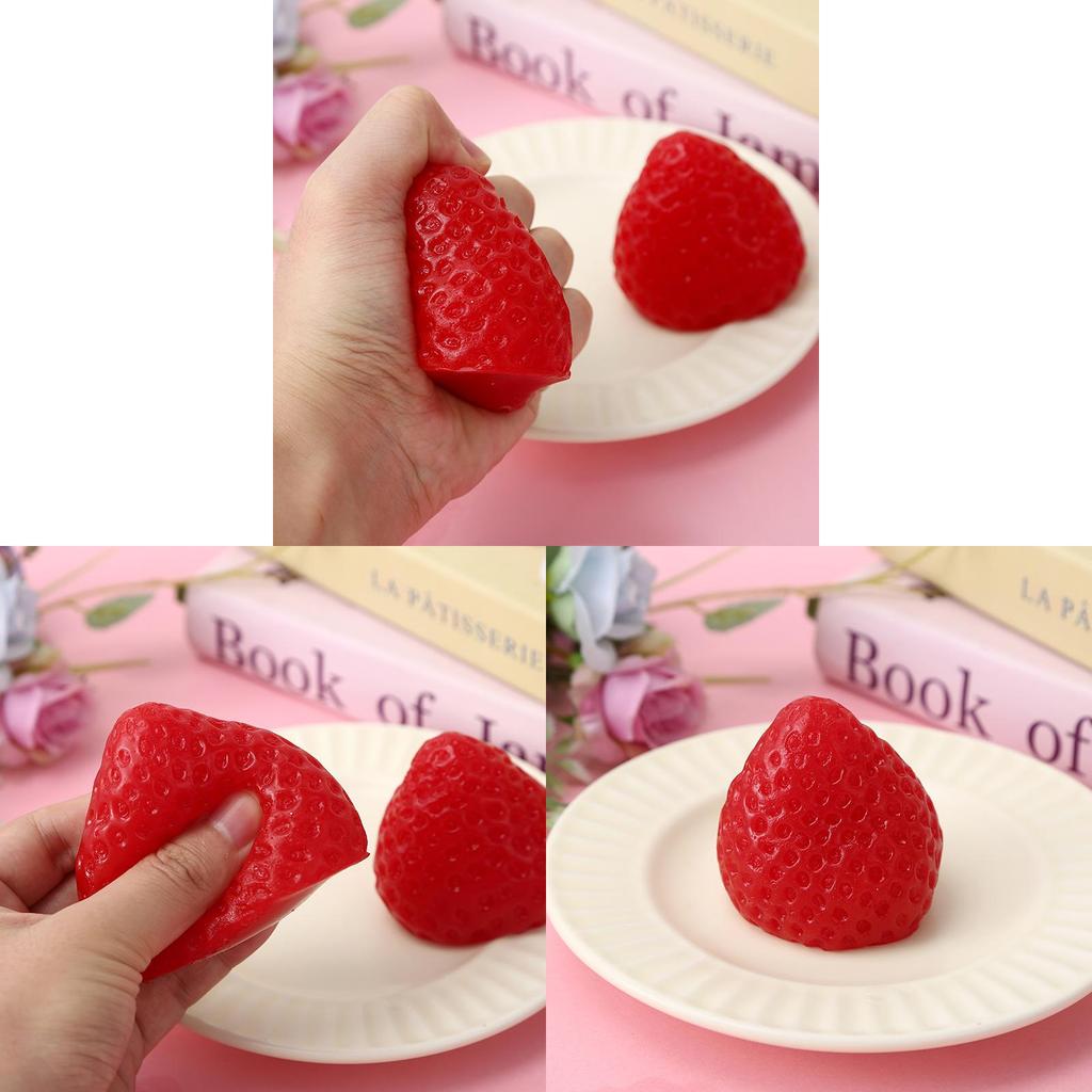 Strawberry Tpr Stress Relief Toy With Soft Silicone Feel For Kids And Adults