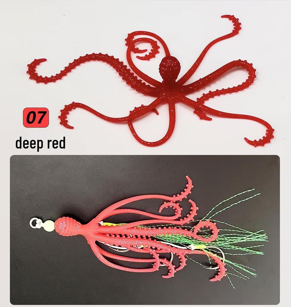 Bionic Squid Octopus Fishing Lures: Soft Tai Rubber Hooks for Sea and Boat Fishing