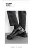 Men's Large Patent Leather Slip-On Loafers - Versatile Casual & Business Thick Sole Shoes