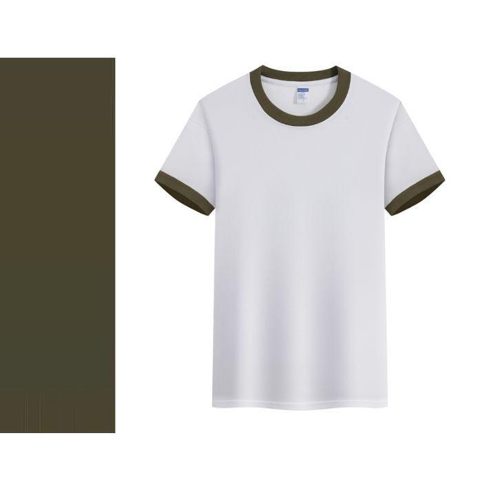 Summer Kids' Cotton Crew Neck Short Sleeve T-shirt with Custom Logo - Lightweight Solid Color Uniform Base Layer