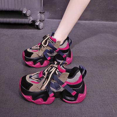 2025 Autumn/Winter New Korean Edition Ultra Light Thick Bottom Korean Edition Internet Celebrity Lightweight and Versatile Dad Shoes