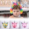 Ear Unicorn Winter Muff Pink Star Kawaii Rainbow Warm Headphones Girl Gift Child