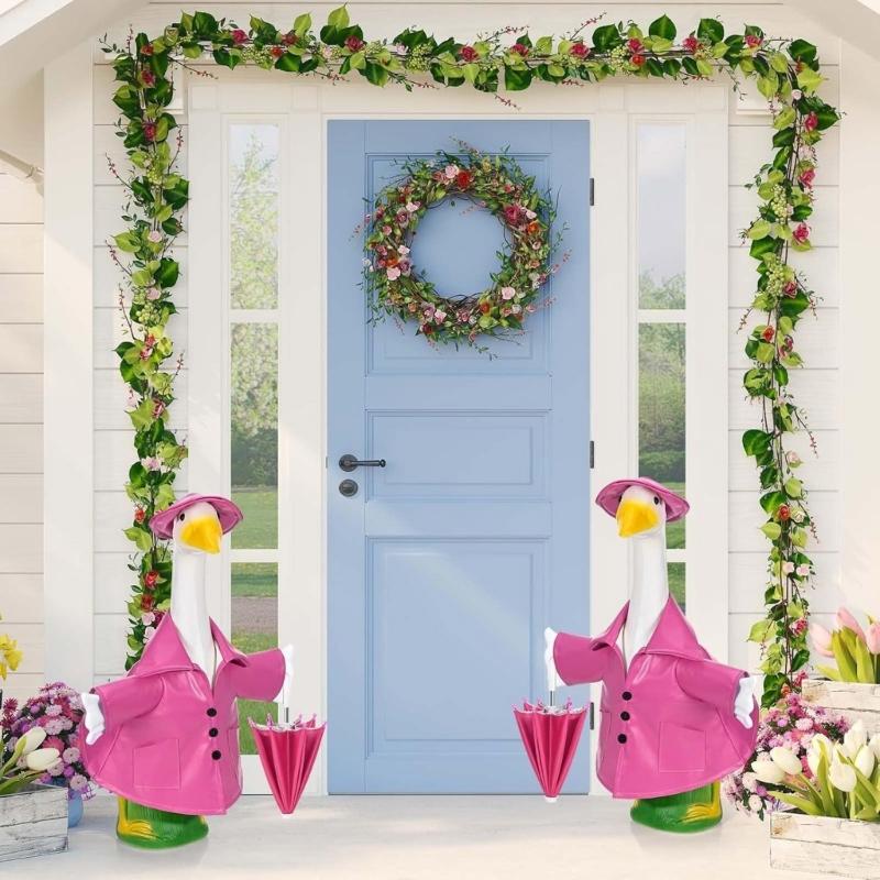 23palcový dekorativní husí obleček Sváteční téma Pláštěnka Sada deštníků Pro zahradní dvorek Socha Vnitřní venkovní dekorace