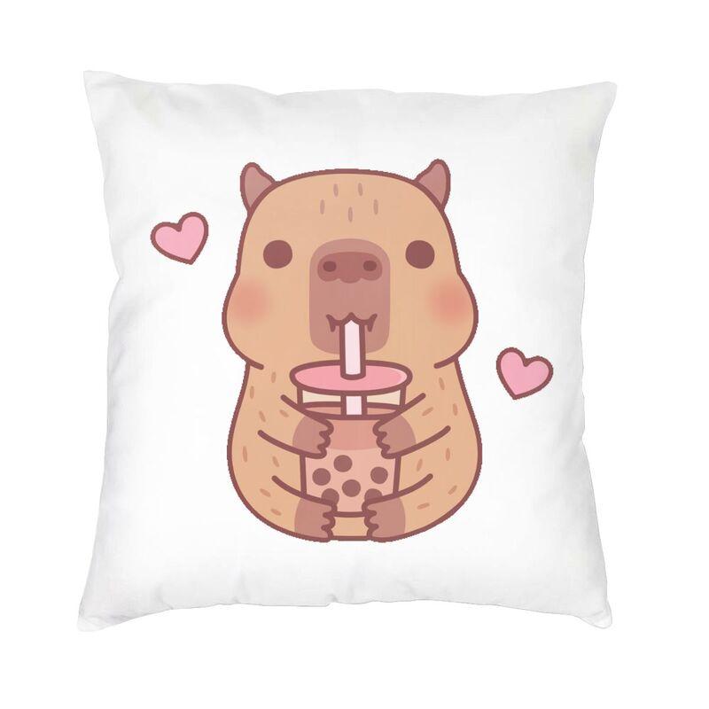 Capybara Cushion Cover Two Side Printing Floor Pillow Case for Living Room Fashion Pillowcase Home Decorative