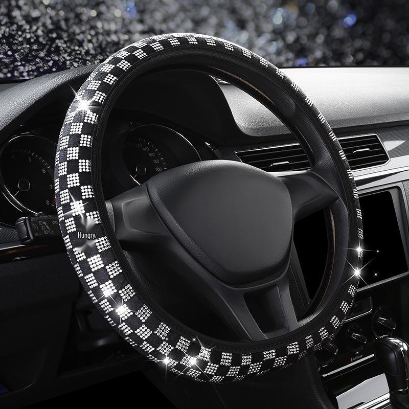 

LX Rhinestone Steering Wheel, Armrest, Shoulder Pad, Handbrake & Rearview Mirror Cover Set 111